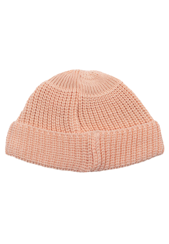 Rose cream organic cotton burglar beanie