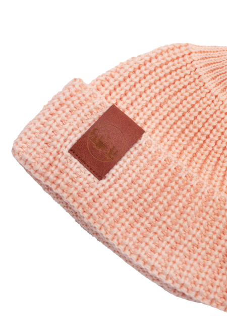 Rose cream organic cotton burglar beanie