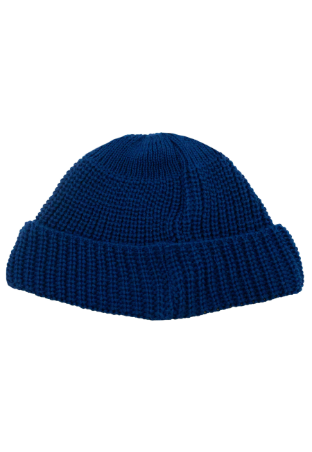 Inky blue organic cotton burglar beanie