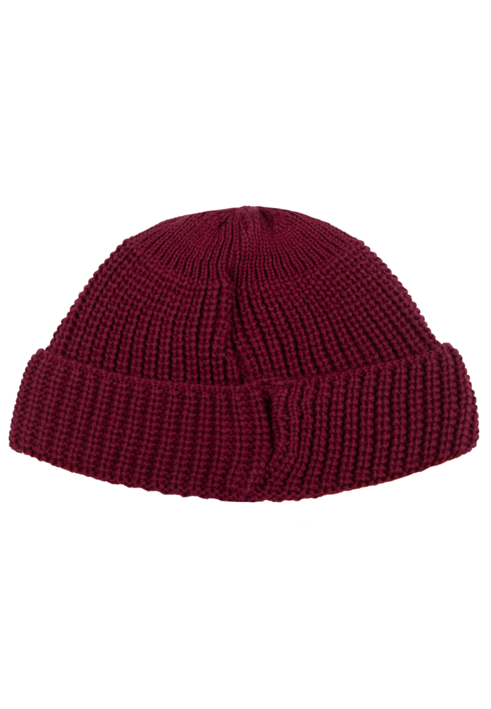 Carmine organic cotton burglar beanie