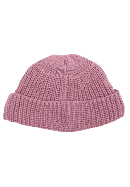 Powder pink organic cotton burglar beanie