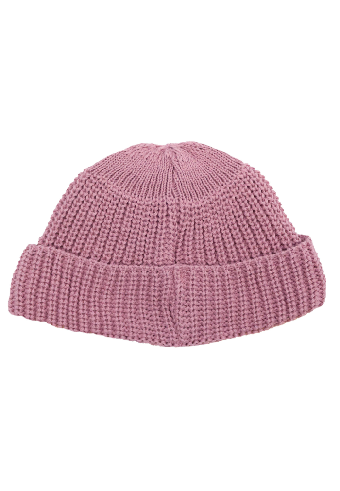 Powder pink organic cotton burglar beanie