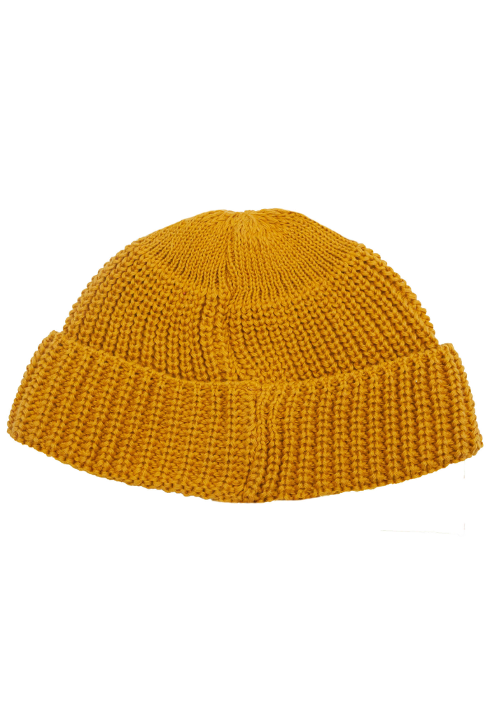 Mustard organic cotton burglar beanie