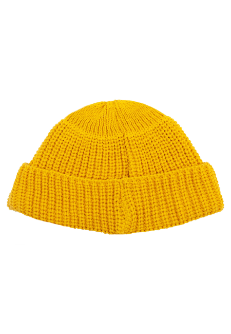 Yellow organic cotton burglar beanie