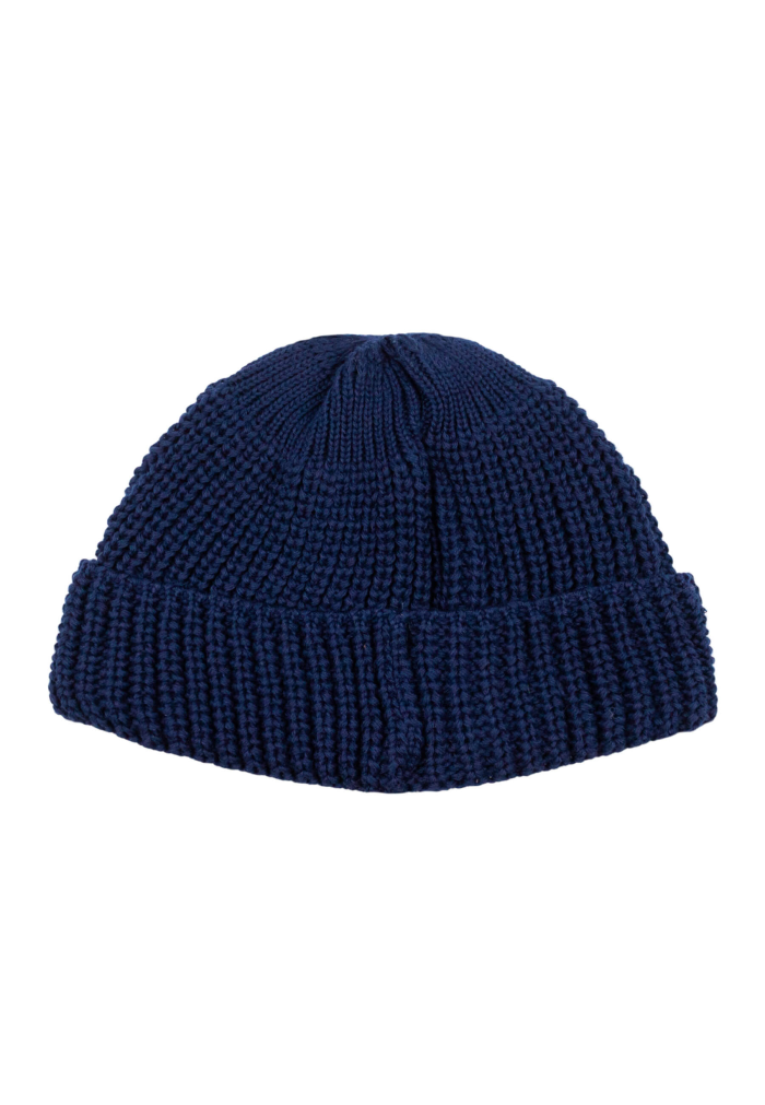 Navy blue organic cotton burglar beanie