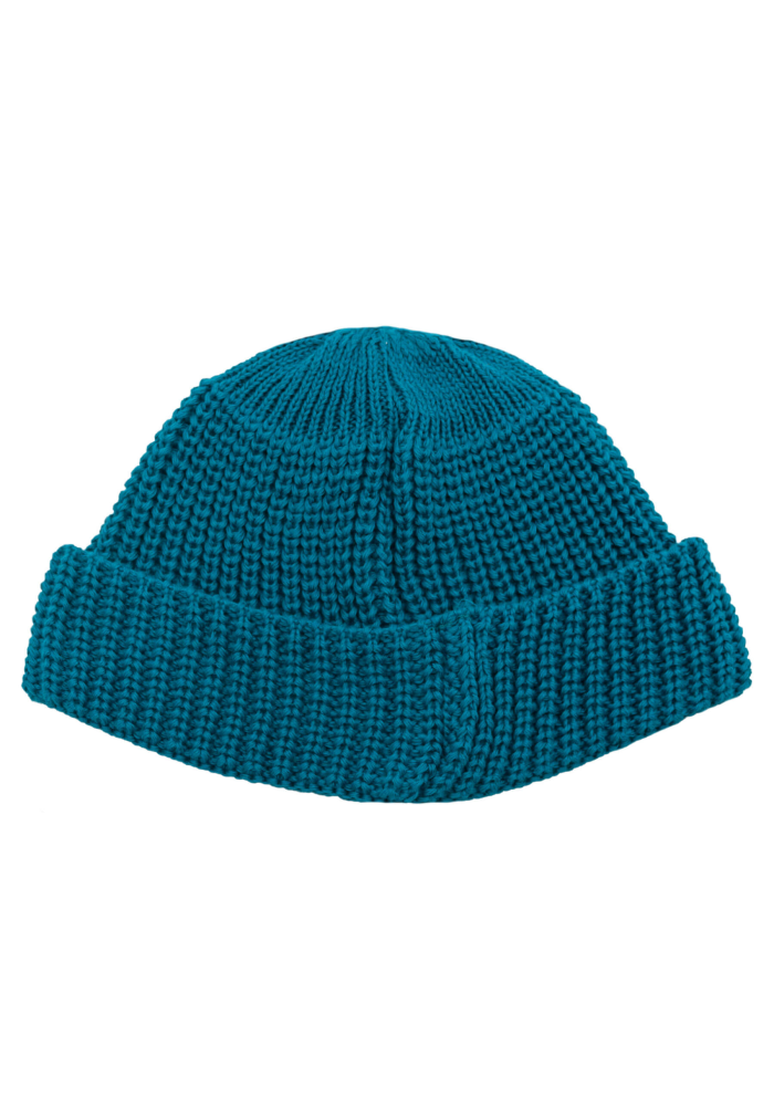 Dark turquoise organic cotton burglar beanie