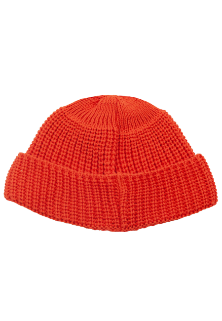 Orange organic cotton burglar beanie
