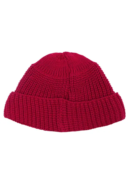 Raspberry red organic cotton burglar beanie