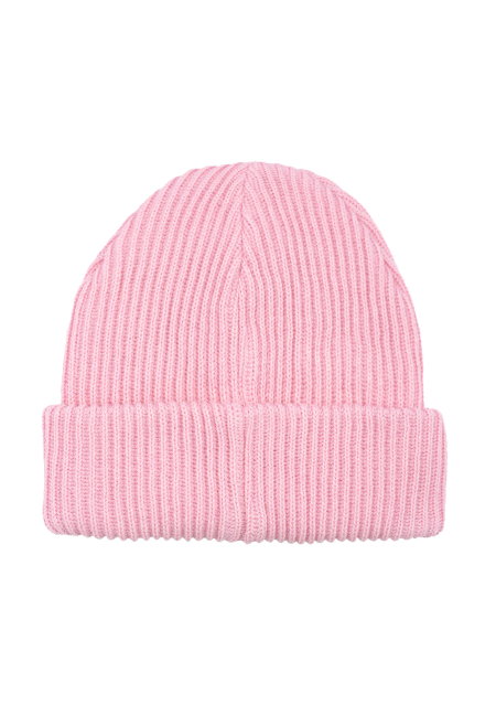 Light pink organic cotton winter beanie