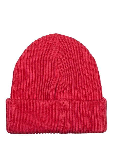 Red tulip organic cotton winter beanie