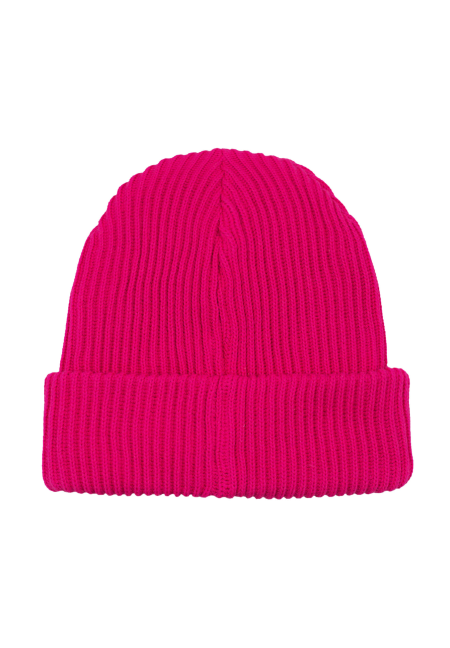 Pink organic cotton winter beanie