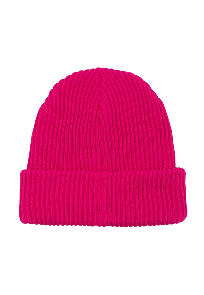 Pink organic cotton winter beanie