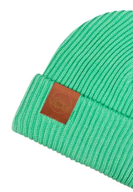 Light mint organic cotton winter beanie