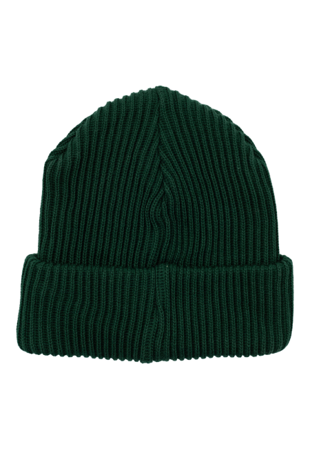 Bottle green organic cotton winter beanie