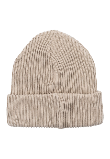 Beige organic cotton winter beanie