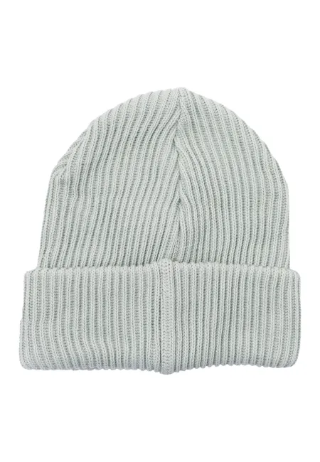 Pearl grey organic cotton winter beanie