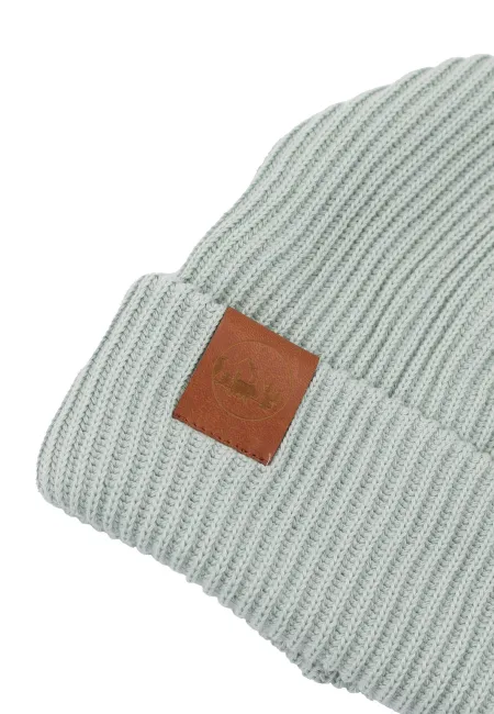 Pearl grey organic cotton winter beanie