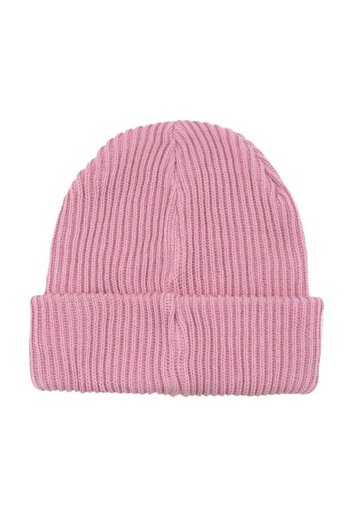 Powder pink organic cotton winter beanie