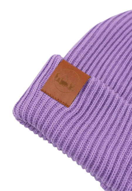 Lilac organic cotton winter beanie