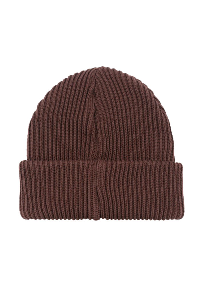 Brown organic cotton winter beanie
