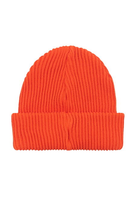 Orange organic cotton winter beanie