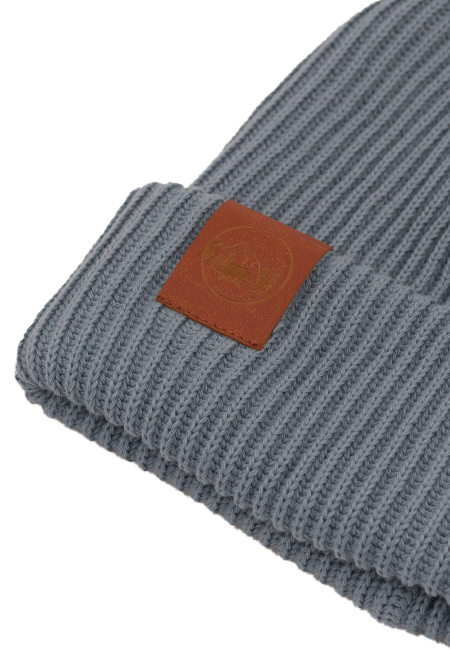 Blue-grey organic cotton winter beanie