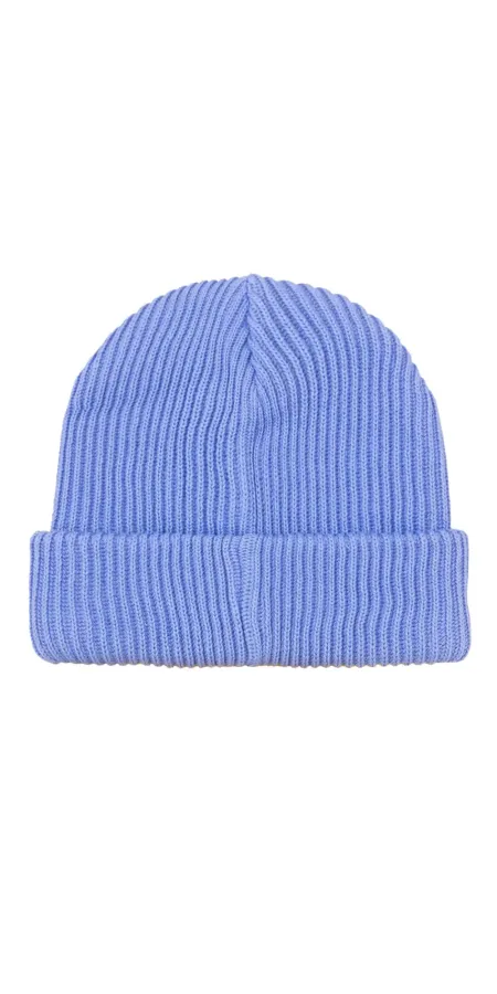 Sky-blue organic cotton winter beanie