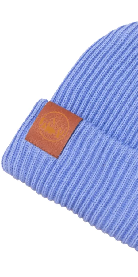 Sky-blue organic cotton winter beanie
