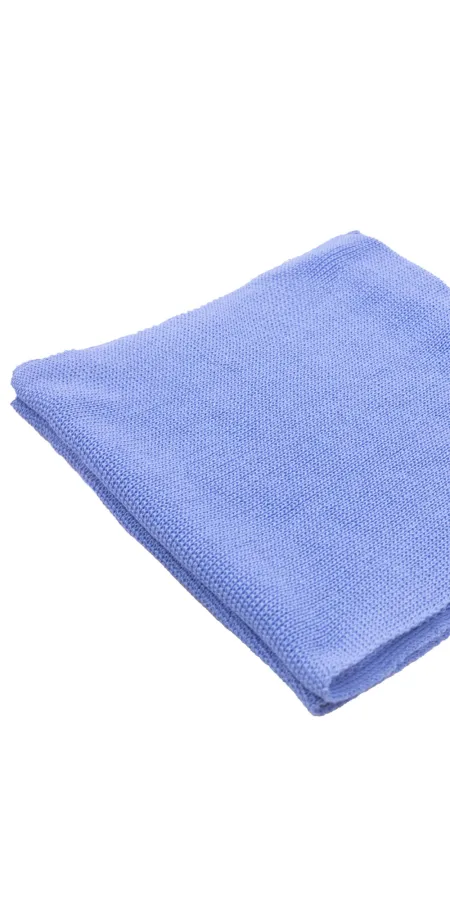 Sky-blue organic cotton plain scarf