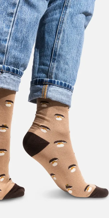 Socks organic cotton Porcini Mushroom