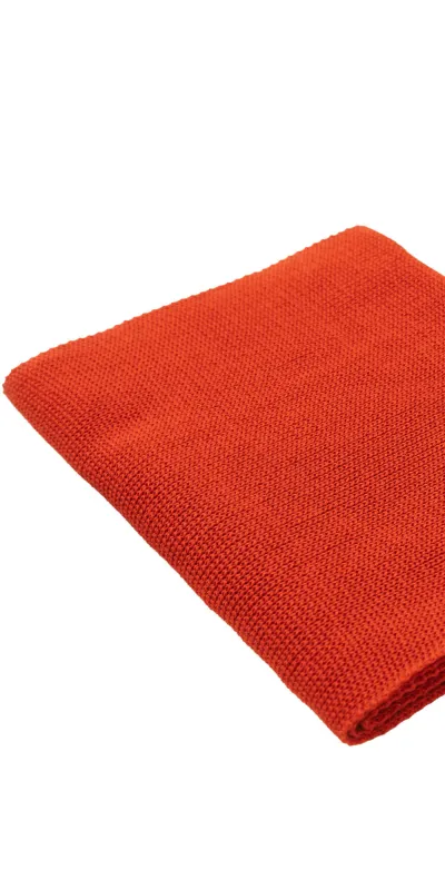 Brick red organic cotton plain scarf