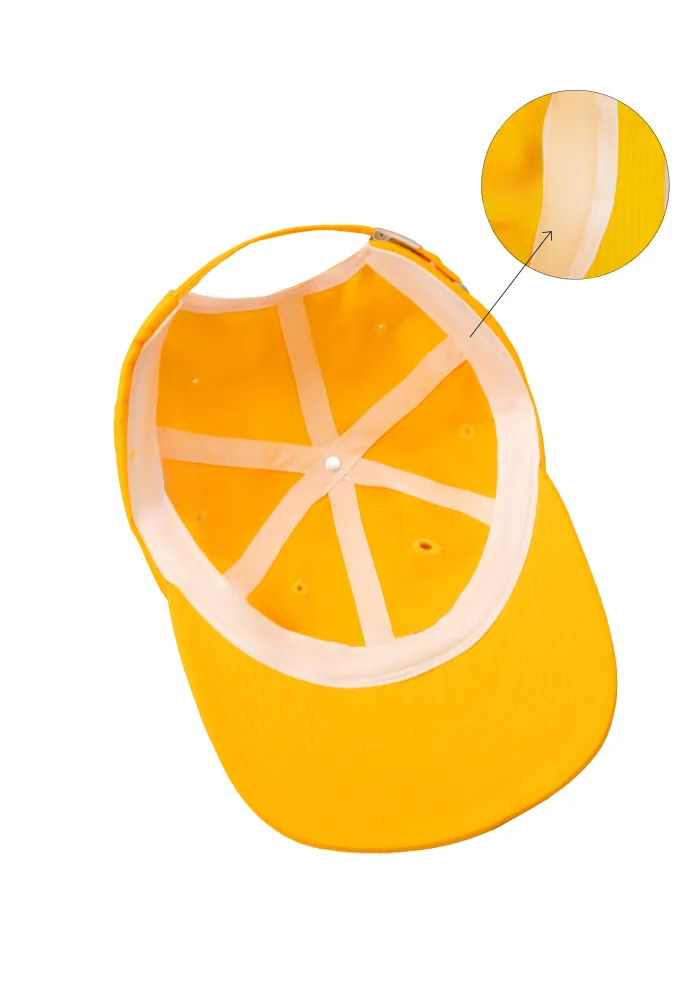 Low profile baseball cap Flower yellow
