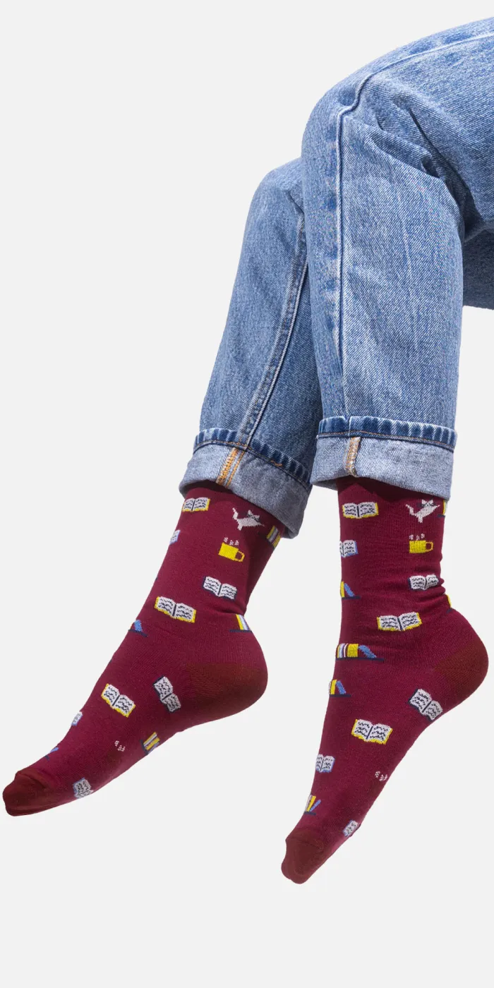 Socks organic cotton For Bookworms