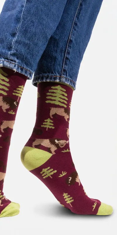 Socks organic cotton Bisons