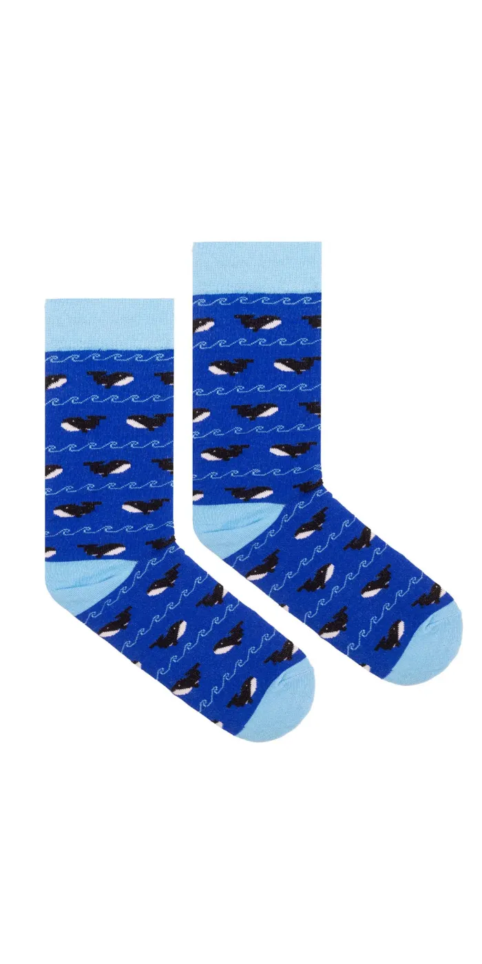 Socks organic cotton Whales