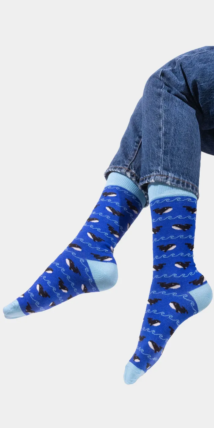 Socks organic cotton Whales