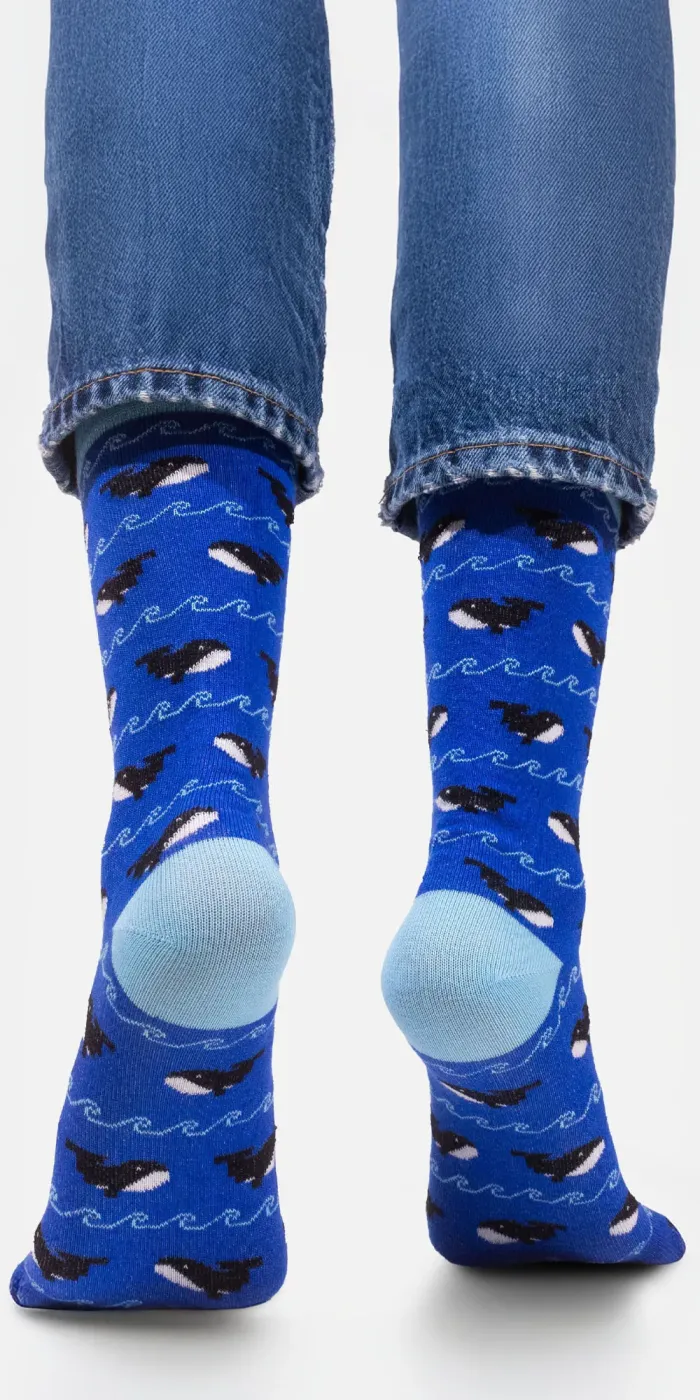 Socks organic cotton Whales