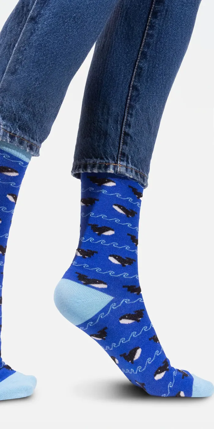 Socks organic cotton Whales