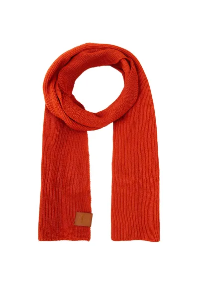 Brick red organic cotton plain scarf