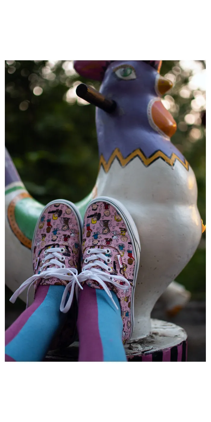 Skarpetki klasyczne błękitny róż