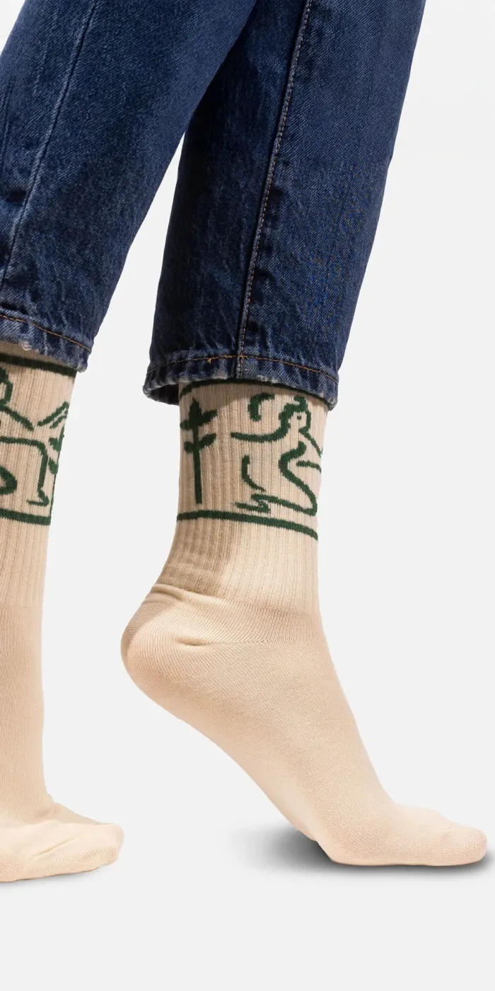 Sport organic cotton socks with Mother Earth