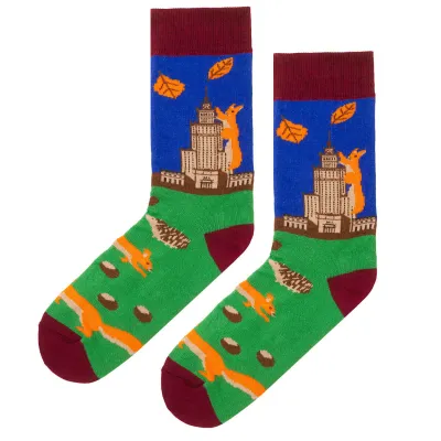 Socks Organic Cotton Palace of Culture with Squirrel