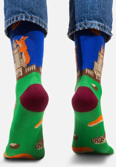 Socks Organic Cotton Palace of Culture with Squirrel