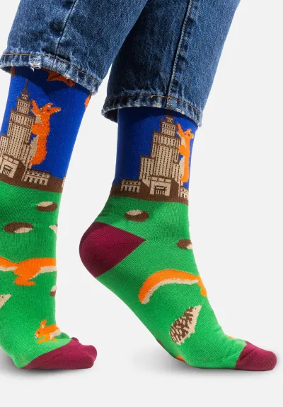 Socks Organic Cotton Palace of Culture with Squirrel