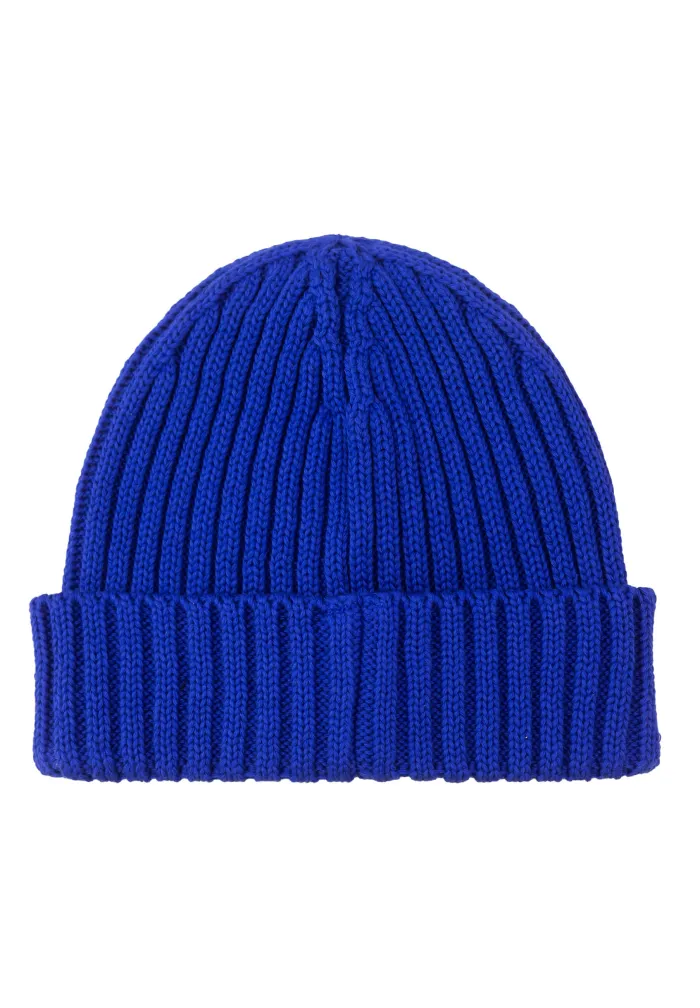 Cornflower blue organic cotton alkatraz beanie
