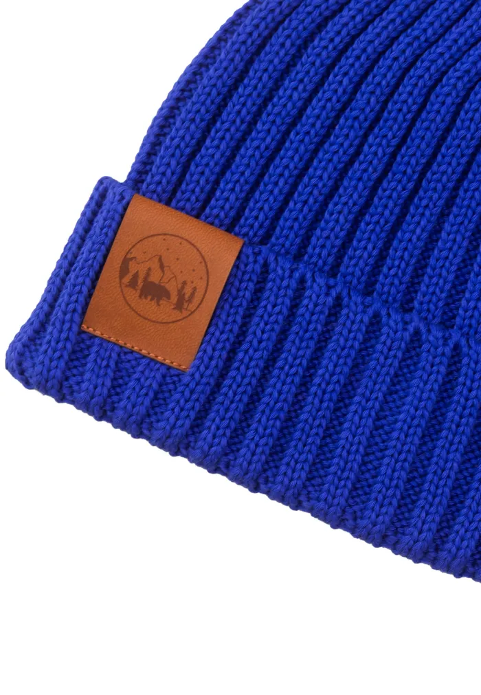Cornflower blue organic cotton alkatraz beanie
