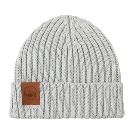 Pearl grey organic cotton alkatraz beanie