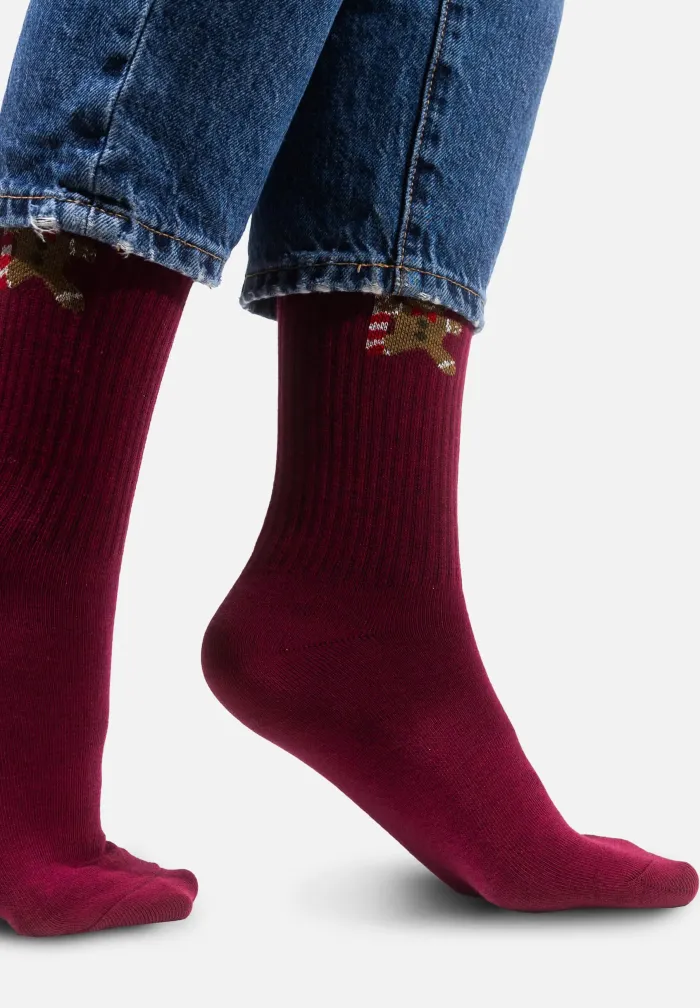 Sport organic cotton socks Xmas Gingerbread