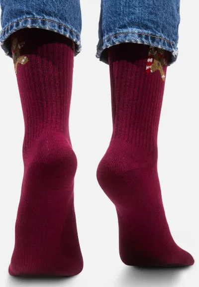 Sport organic cotton socks Xmas Gingerbread