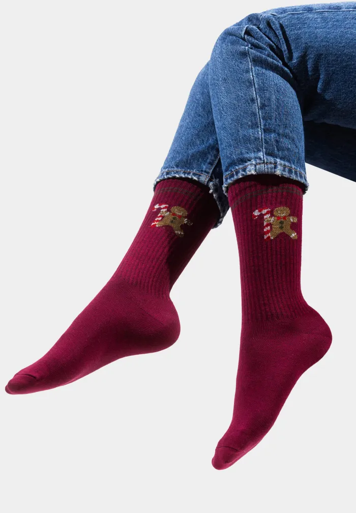 Sport organic cotton socks Xmas Gingerbread